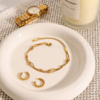 2H Stainless Steel gold Multi-layer Stacked Bracelet Jewelry bracelet