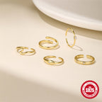 New S925Sterling Silver Wave Break Classic Open Toe Ring Hot Sale Summer Diamond-Studded Toe Ring