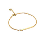 Geometric Horizontal Zircon Bracelet for Women Gold-plated with diamonds, simple design Fashion Jewelry Couple Gifts