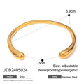 18K Gold-Plated Minimalist Cuff Stainless Steel Bracelet — jewelry construction