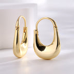 Gold-Plated Brass U-Shaped Earrings for private-label fashion jewelry buyers