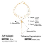 2H Stainless Steel Pearl Necklace Necklace Does Not Fade Starfish Accessories Jewelry Women