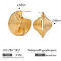 Vintage Stainless Steel Hoop Earrings in Gold-Tone featuring vintage and a gold-tone finish