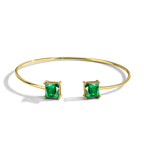 B0034 Accessories Geometric Square Glass Zircon Inlaid Open Adjustable Bracelet Bracelet Jewelry