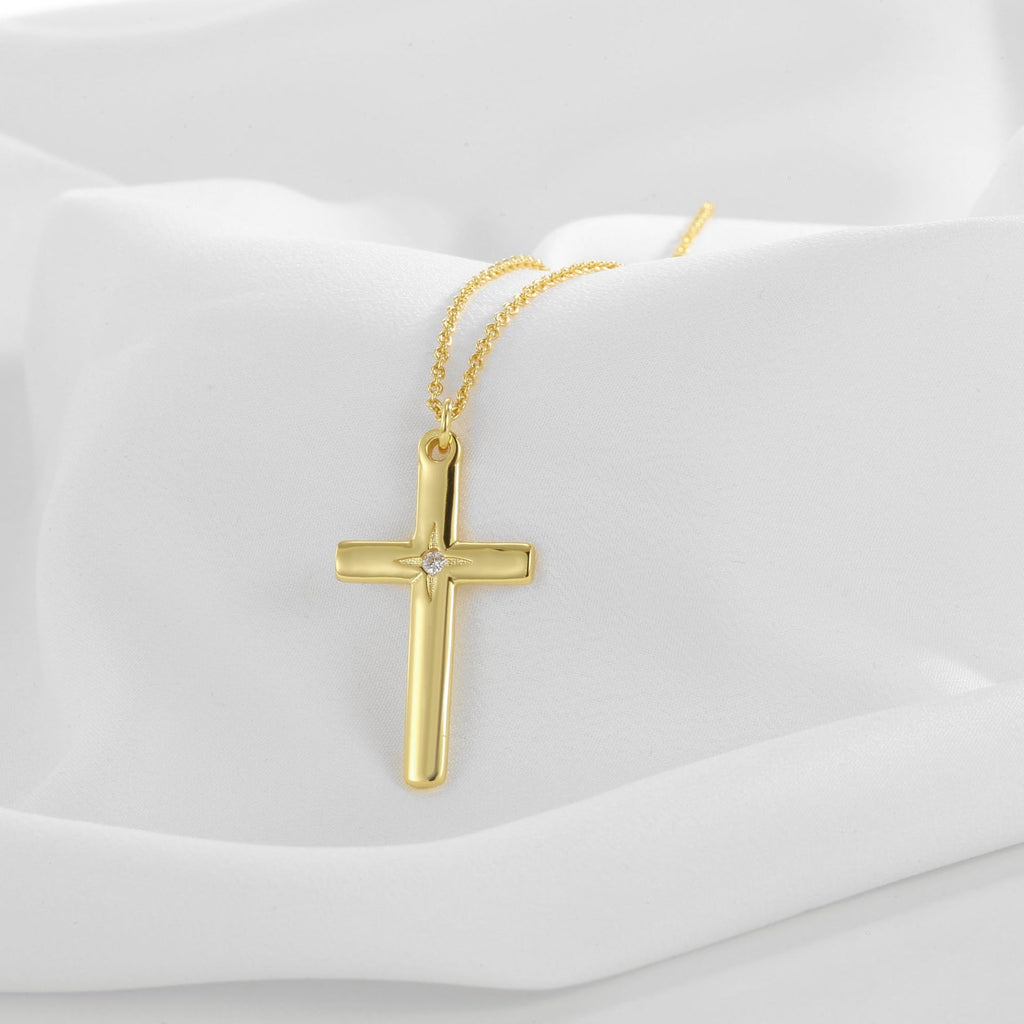 N0311 Personalized Cross Necklace American Style Men's Versatile Hip-Hop Cuban Pendant