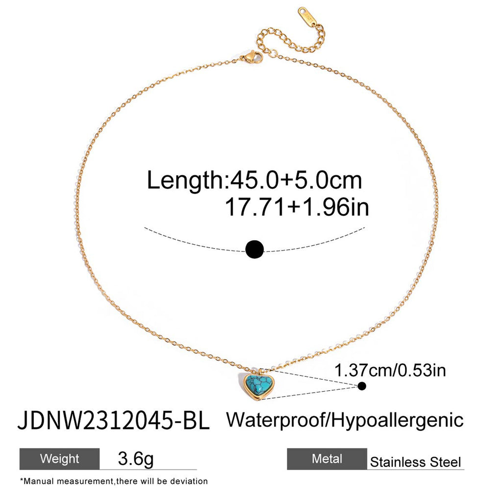 Pearl Necklace Tiger Eye Stone Collarbone Chain Non-Fading Jewelry Stainless Steel Accessories for Women