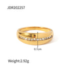Stainless Steel Zircon Ring Women's Design Non-Fading Jewelry rings