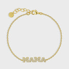 B0164 New Mother's Day Creative Zirconia Letter Bracelet for Women Fashionable Family Sentiment Beautiful