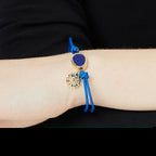 B0015 Ornament Copper Gold-Plated Braided Bracelet Chain Simple Flower Bracelet for Women