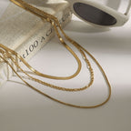 2H Stackable Necklace Non-Fading Jewelry Collarbone Chain Stainless Steel Accessories