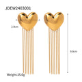 Cubic Zirconia Vintage Gold-Plated Stainless Steel Earrings — alternate angle — jewelry finish and design detail