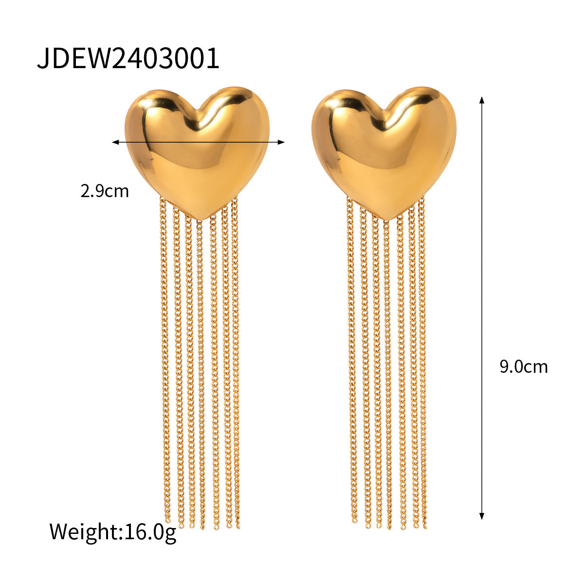 Zircon Earrings Vintage Stainless Steel Jewelry for Women Non-Fading