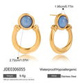 Resin Gold-Tone Stainless Steel Stud Earrings styled for independent jewelry boutiques