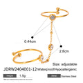 Stainless Steel Bracelet in Gold-Plated — Thoughtful Design — front detail — jewelry finish and design detail