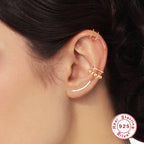 S925Pure Silver Minimalist Line Ear Hooks Ear Studs Ear Jewelry Hot-Selling Earrings Ear Clips
