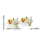 E0031Geometric Zircon Earrings for Women gold Diamond Stacked Earrings Accessories Source