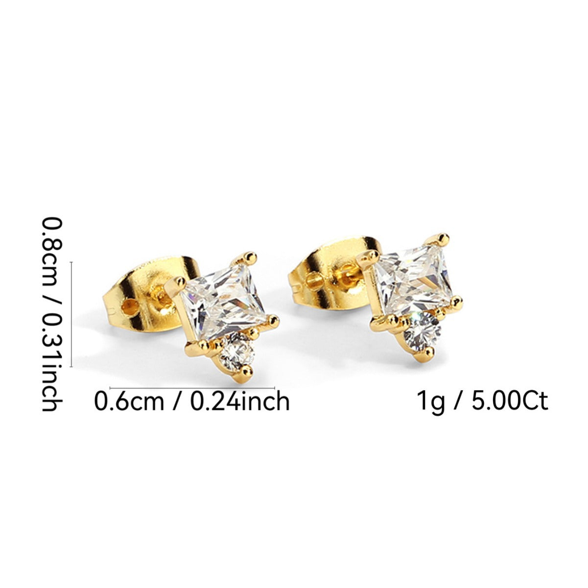 E0031Geometric Zircon Earrings for Women gold Diamond Stacked Earrings Accessories Source