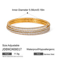 Gold-Plated Stainless Steel Cubic Zirconia Bracelet — product styling — jewelry finish and design detail
