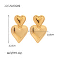 18K Gold-Plated Heart Pendant Earrings — jewelry construction