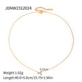 Pearl Gold-Plated Stainless Steel Necklace with Chain Detail — detail view — jewelry finish and design detail