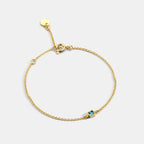 Simple Rock Sugar Cubic Zirconia Bracelet Geometric Square Inlaid Diamond Gold-Plated Thin New Product
