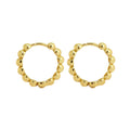 Gold-Plated Brass Round Stud Earrings styled for independent jewelry boutiques