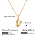 Gold-Plated Stainless Steel Initial Pendant Necklace — additional product detail 27 — jewelry finish and design detail