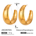 Sculptural Stainless Steel Stud Earrings in Gold-Tone styled for independent jewelry boutiques