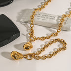 2H Necklace Accessories gold Clavicle Chain Non-Fading Stainless Steel Jewelry