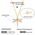 Stainless Steel Gold-Plated Necklace — material detail — jewelry finish and design detail