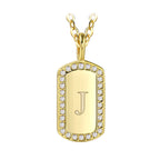 N0046 Gold-plated26Letter Square Necklace for Women, Simple Design English Choker Jewelry