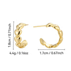 CYE0148 Minimalist Circle Heart Earrings Minimalist Chanel Stud Earrings