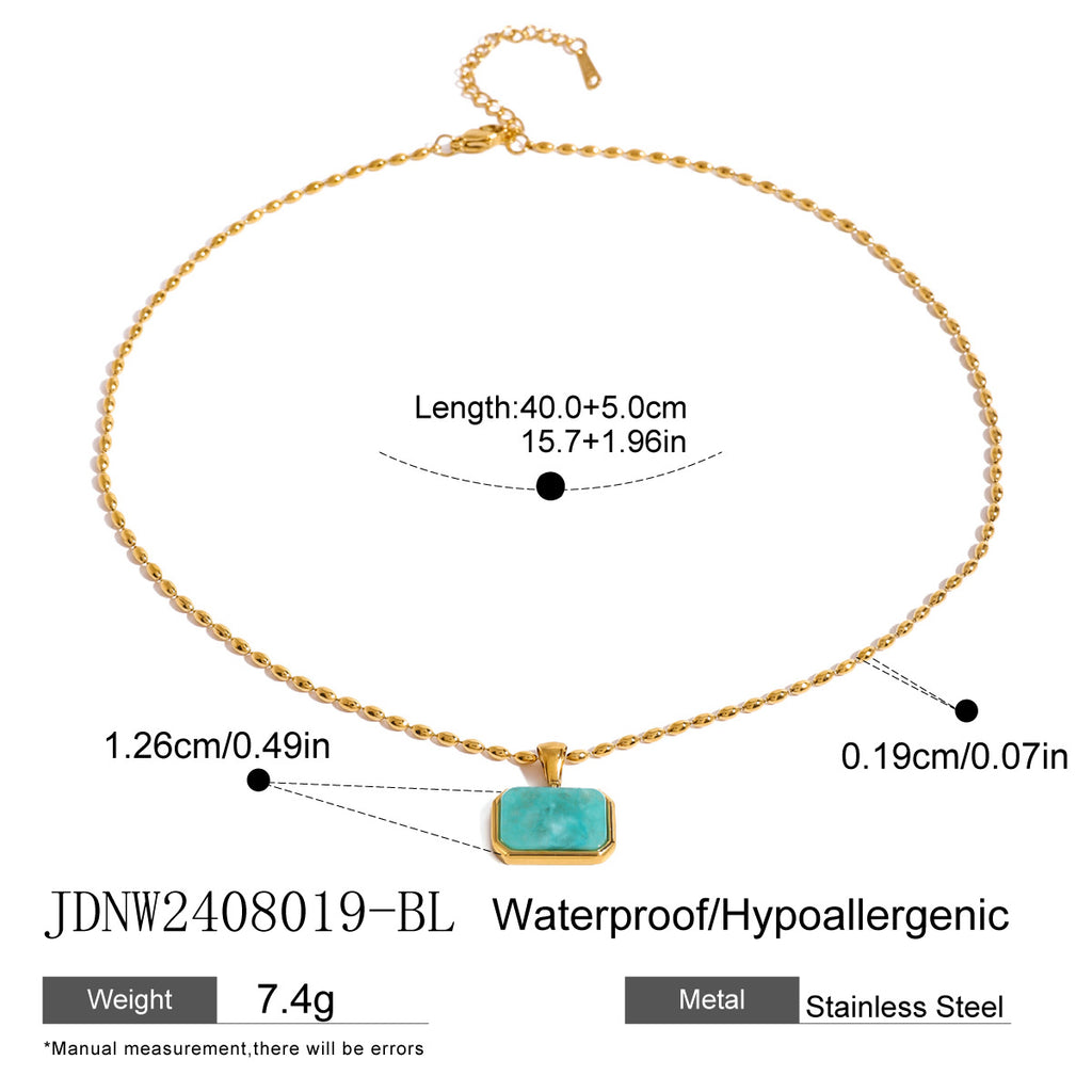 2H Heart Necklace Accessories for Women Summer Choker Stainless Steel Jewelry