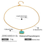 2H Heart Necklace Accessories for Women Summer Choker Stainless Steel Jewelry