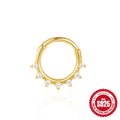 Star Hoop 925 Sterling Silver Ring — wearable scale detail — jewelry finish and design detail