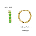 E0507 Fashionable Simple Exquisite Design Hoop Earrings for Women Heart-Shaped Resin Earrings