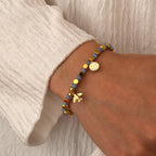 CYB0261 Airplane Model Beaded Stone Fashion Bracelet