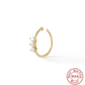 Crystal-Set Stud Cuff 925 Sterling Silver Ring — craftsmanship detail — jewelry finish and design detail