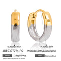 Ear Cuff in 18K Gold-Plated Stainless Steel Earrings — Clean-Lined Style — close-up detail — jewelry finish and design detail