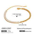 2H Stainless Steel Zircon Bracelet Stacking Jewelry Non-Fading Accessories for Women