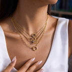 DIY Heart-shaped Necklace with Clasp for Women, Stainless Steel Collarbone Chain Jewelry