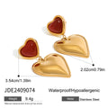 Heart Pearl Gold-Tone Stainless Steel Drop Earrings styled for independent jewelry boutiques