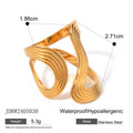 Stainless Steel Ring in Gold-Plated — Easy-Layering Style — product profile — jewelry finish and design detail