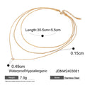 Modern Gold-Plated Stainless Steel Layered Necklace — additional product detail 37 — jewelry finish and design detail