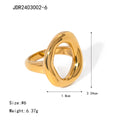 18K Gold-Plated Oval Openwork Open Stainless Steel Ring — jewelry construction