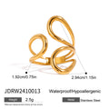 Sculptural Statement Stainless Steel Ring in Gold-Plated — Modern Edit — material detail — jewelry finish and design detail