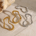 Stainless Steel Exaggerated Earrings Metal Stud Earrings Jewelry Non-Fading Hoop Earrings