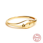 S925Sterling Silver Twelve Constellations Star Diamond Women's Ring Ring Creative Style Ring