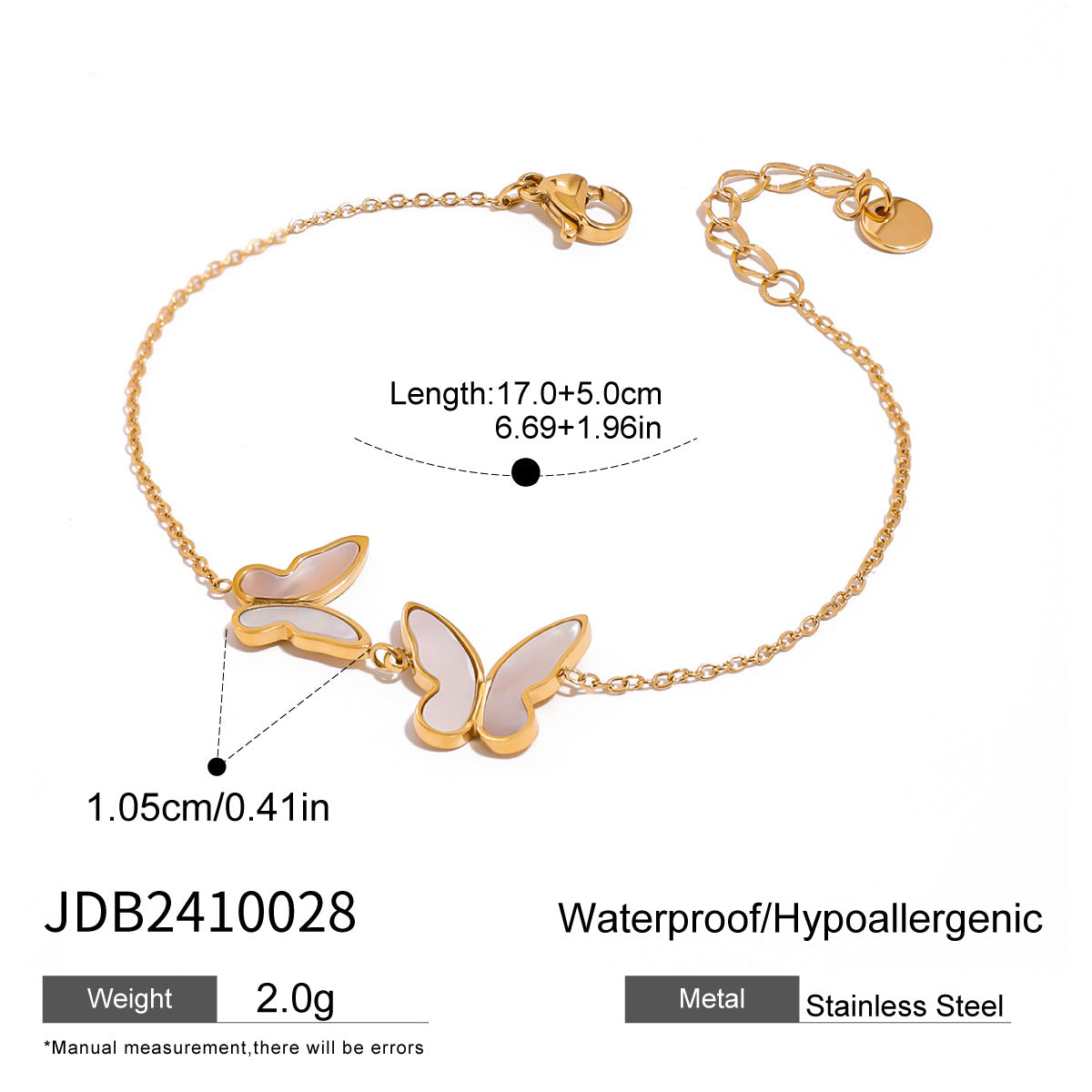 Stainless Steel Shell Butterfly Bracelet Bracelet for Women bracelet