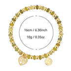 B0257 Vintage Heart Tree Handmade Beaded Holiday Beads